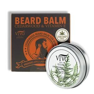 Vivo Per Lei Beard Balm Hemp Oil Cedarwood Vitamin E 2.11 oz Mens Gift New